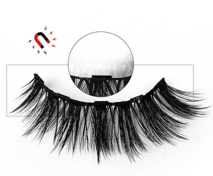 7 pairs of mixed liquid magnetic eyeliner and false eyelash set, glue-free magnetic adsorption