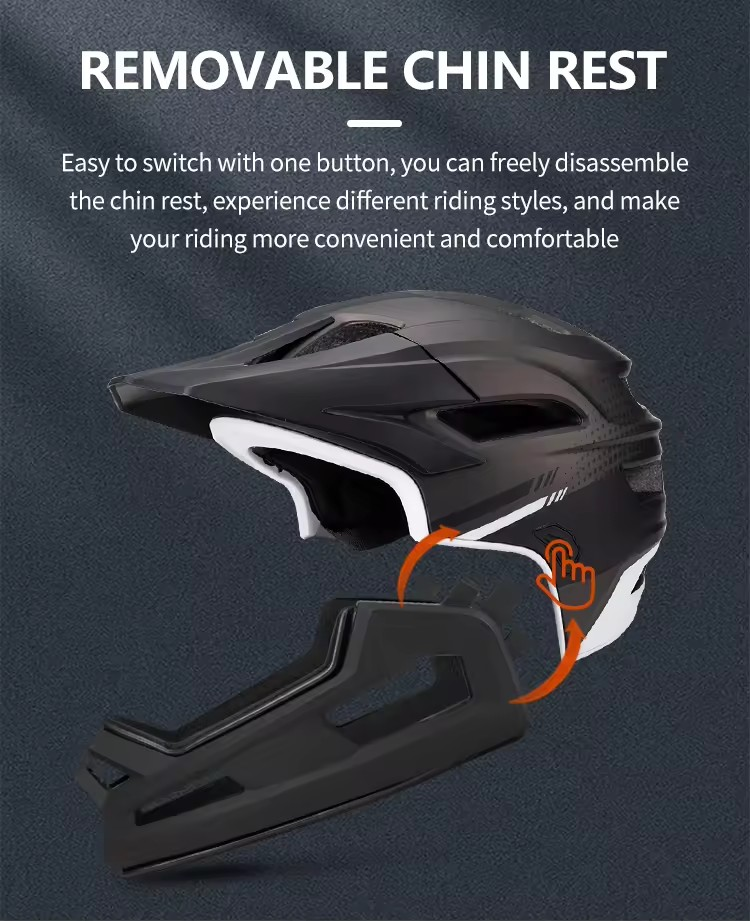 Downhill Cycle MTB Fullface Helmet Detachable Chin Pad Mountain Bike Full Face Helmet For Bike Bicycle Helmet Full Face