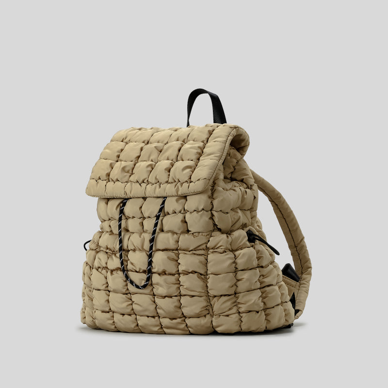 Stylish ruffled cloud backpack: spacious, perfect for winter travel and students