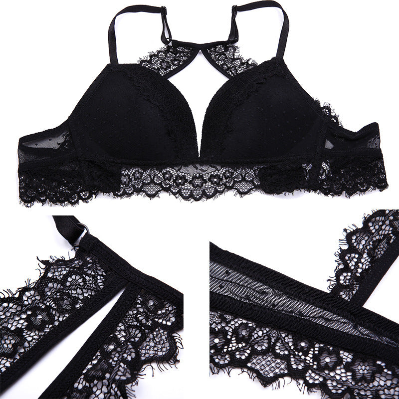 Spring and summer without trace bra new sexy lace triangle cup underwear