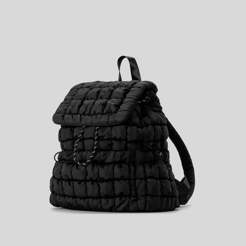 Stylish ruffled cloud backpack: spacious, perfect for winter travel and students