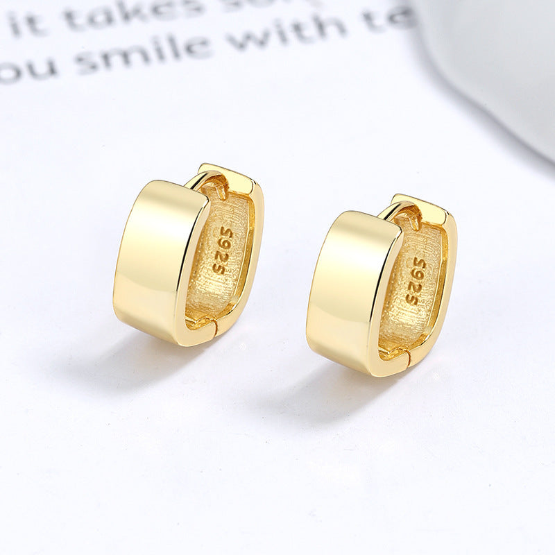 925 sterling silver geometric square earrings simple female personality cold wind le 18k gold earrings jewelry