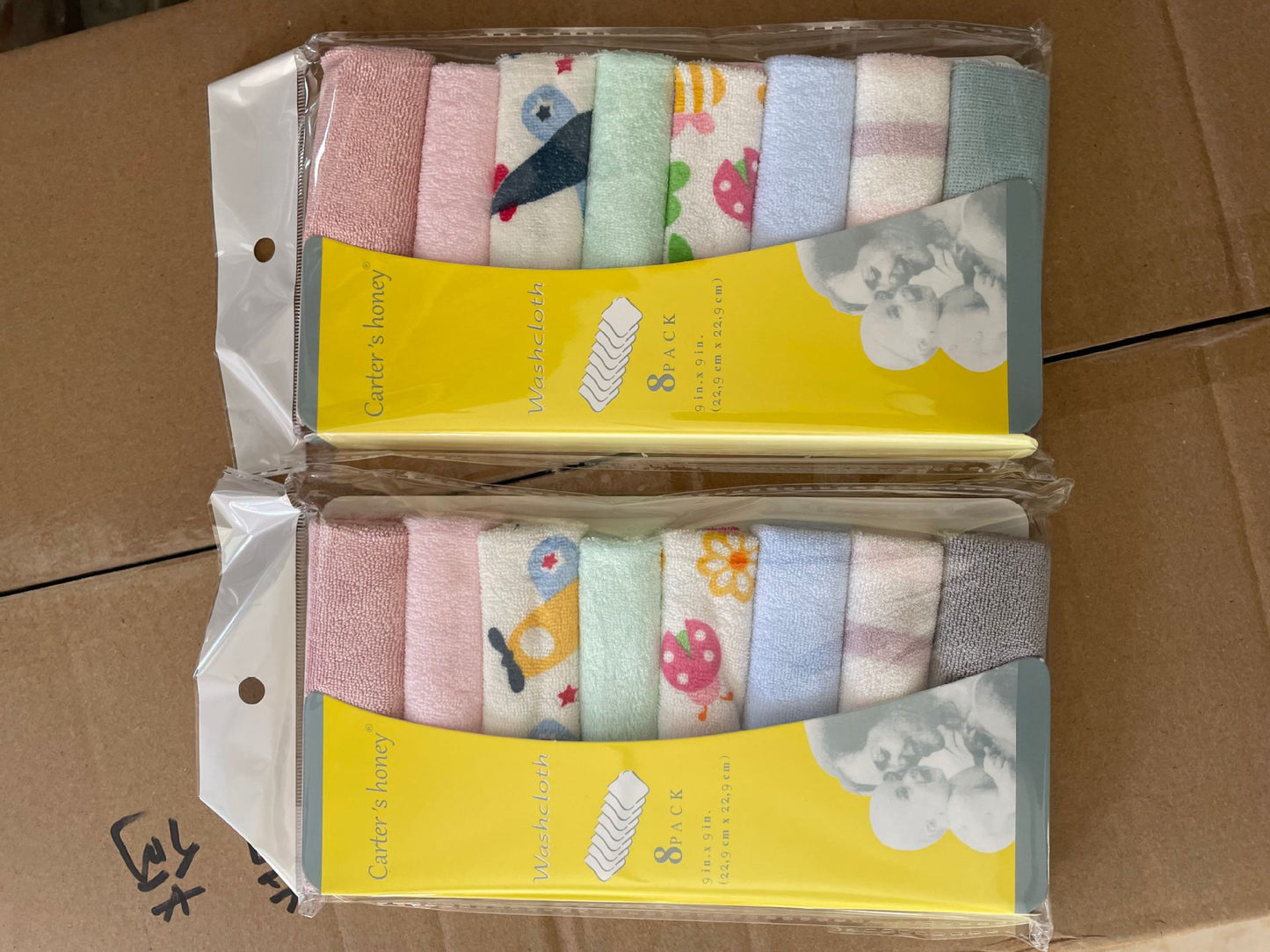 Cross-border small square towel baby drool towel small towel baby small handkerchief feeding towel 8 strips pack