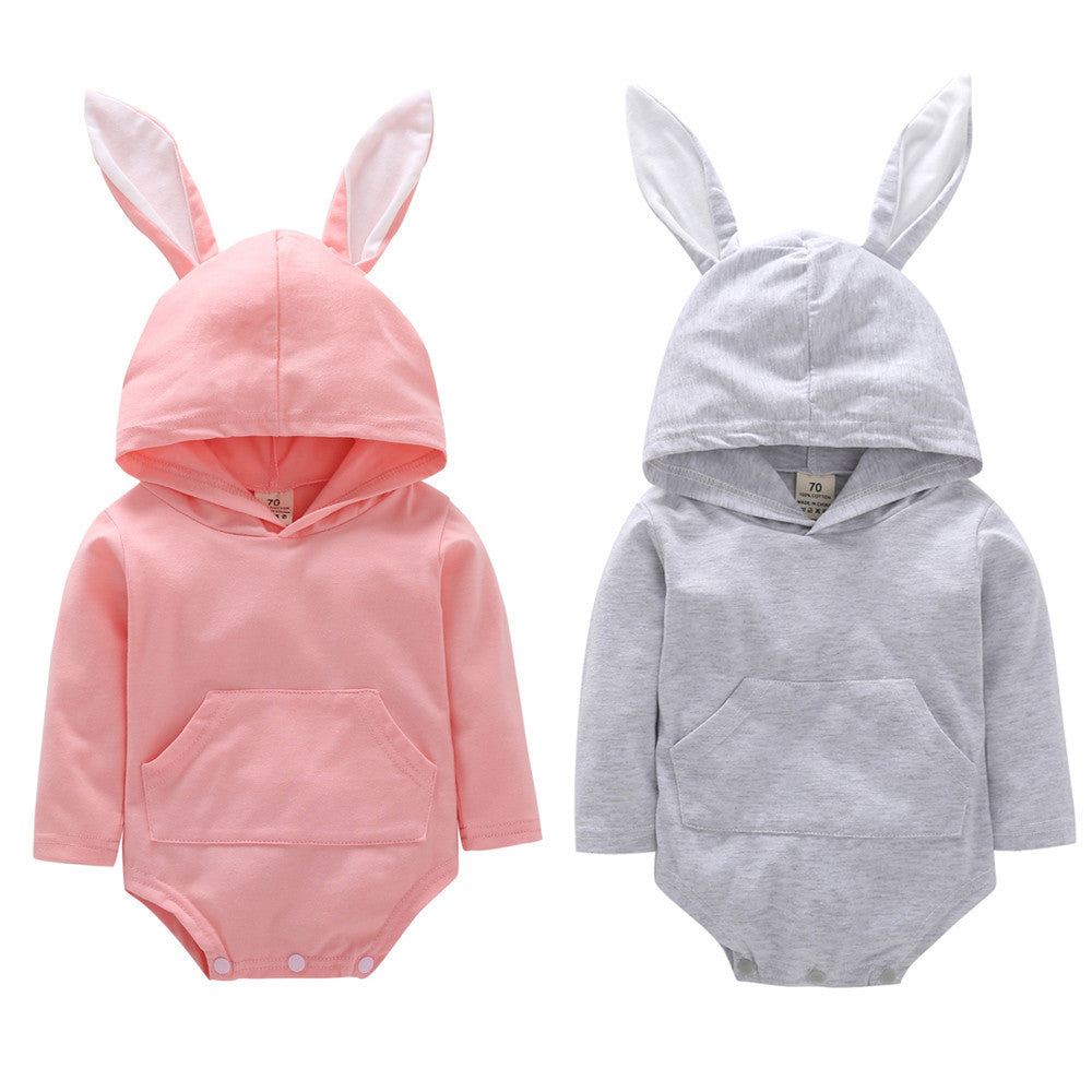 Autumn Newborn Girls Jumpsuits Clothes Baby Knit Rompers + Hat + Bib Pure Color Knitted Long