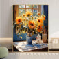 "Sunflower DIY digital oil painting kit, hand-painted color, new style handmade for adults."