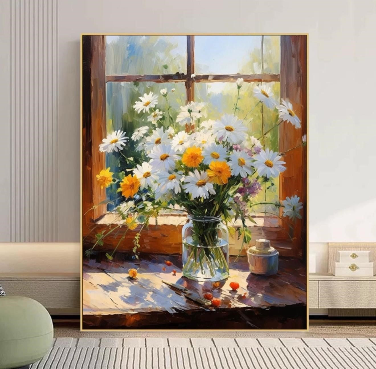 "Sunflower DIY digital oil painting kit, hand-painted color, new style handmade for adults."