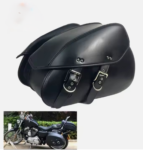 NEW Motorcycle PU Leather Saddlebag Side Saddle Bags Tool Bag