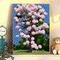 Sunset Rose DIY digital oil painting kit, hand-painted acrylic landscape fill color.