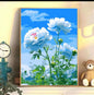 Sunset Rose DIY digital oil painting kit, hand-painted acrylic landscape fill color.