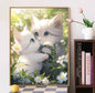 Visual Artwork "Cute Cat DIY digital painting kit, handmade artwork for adults, oil color hand-painted."