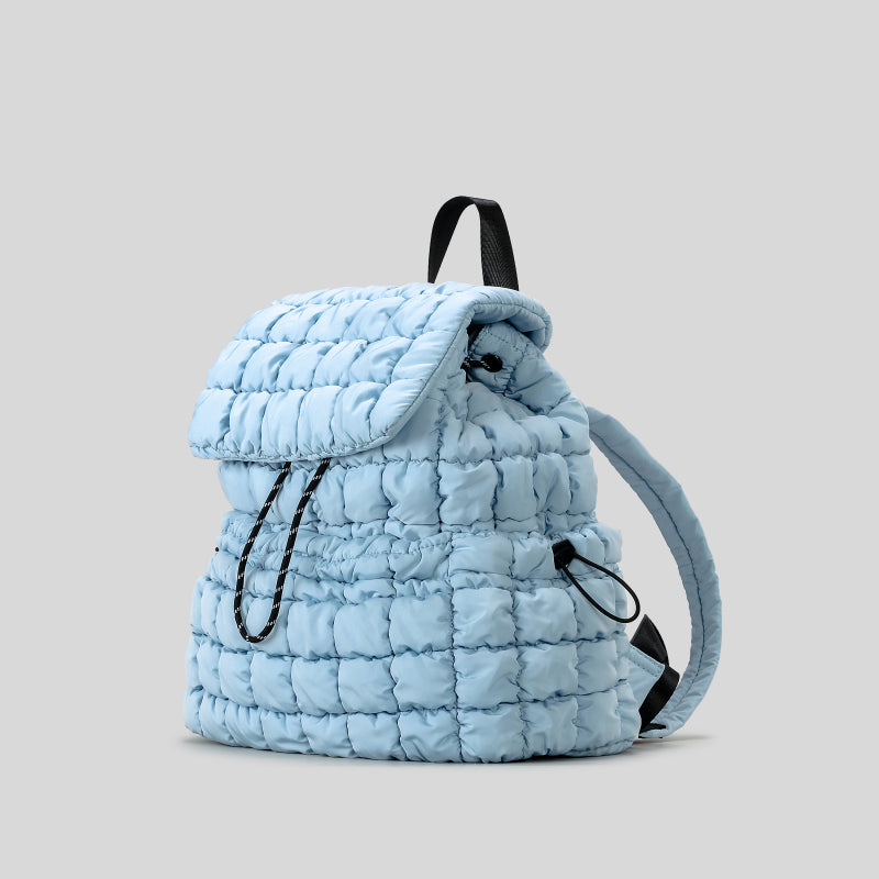 Stylish ruffled cloud backpack: spacious, perfect for winter travel and students