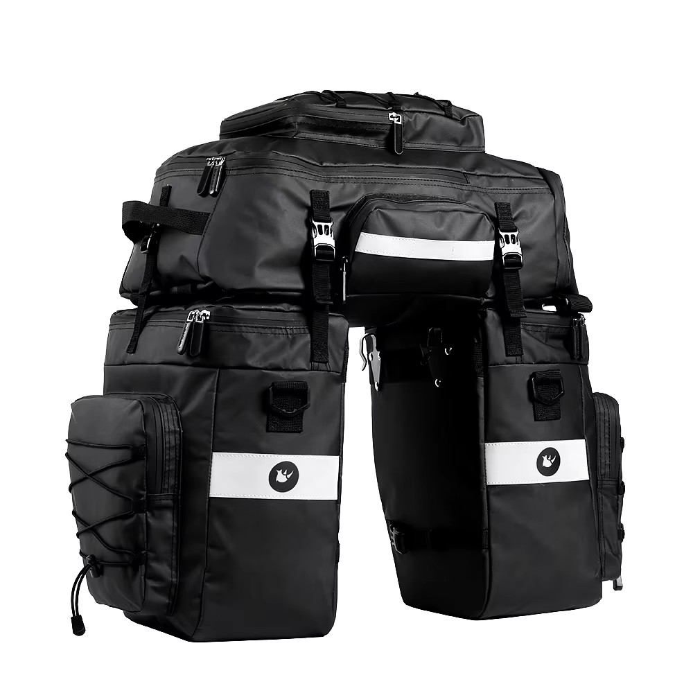 Rhinowalk 3 in 1 Motorbike Pannier Bag 65L Motorcycle Waterproof Side Tail Saddle Bag Hot Selling