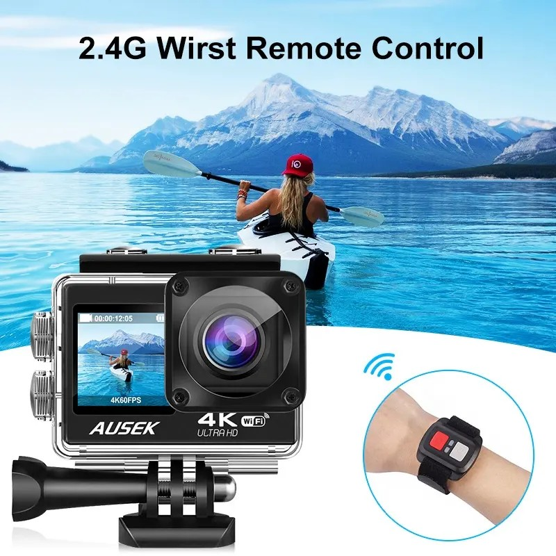 OEM 4K FHD Action Camera 2.0 Inch Screen Zoom Video Shooting 30m Waterproof Pro Sports Cam Digital Camcorder