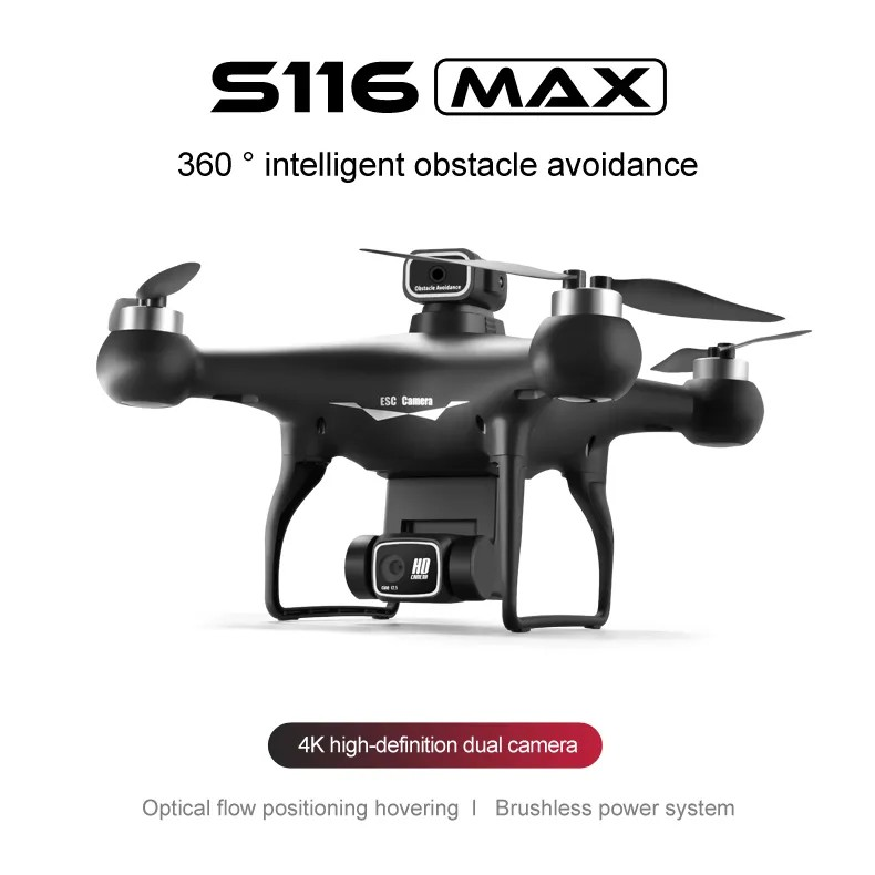 New S116 mini drone 8K dual camera Obstacle avoidance optical flow foldable Wifi Brushless motor Dron Quadcopter