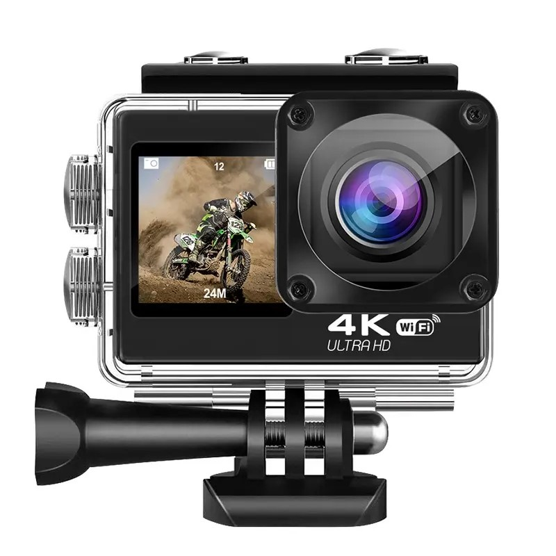 OEM 4K FHD Action Camera 2.0 Inch Screen Zoom Video Shooting 30m Waterproof Pro Sports Cam Digital Camcorder