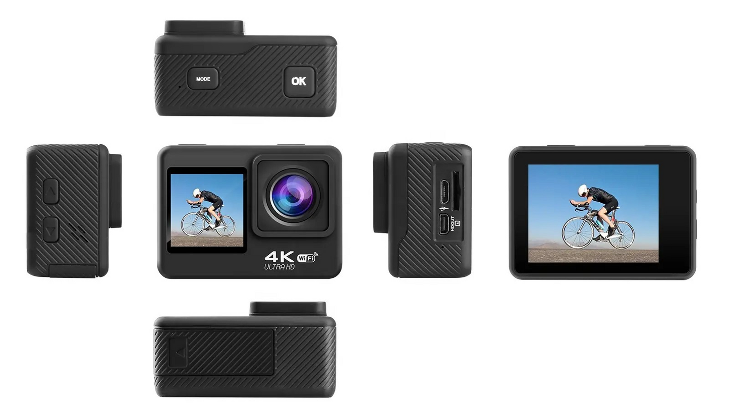 OEM 4K FHD Action Camera 2.0 Inch Screen Zoom Video Shooting 30m Waterproof Pro Sports Cam Digital Camcorder