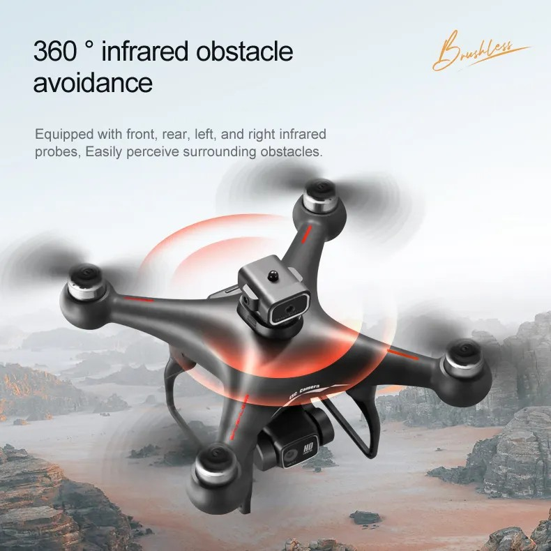 New S116 mini drone 8K dual camera Obstacle avoidance optical flow foldable Wifi Brushless motor Dron Quadcopter