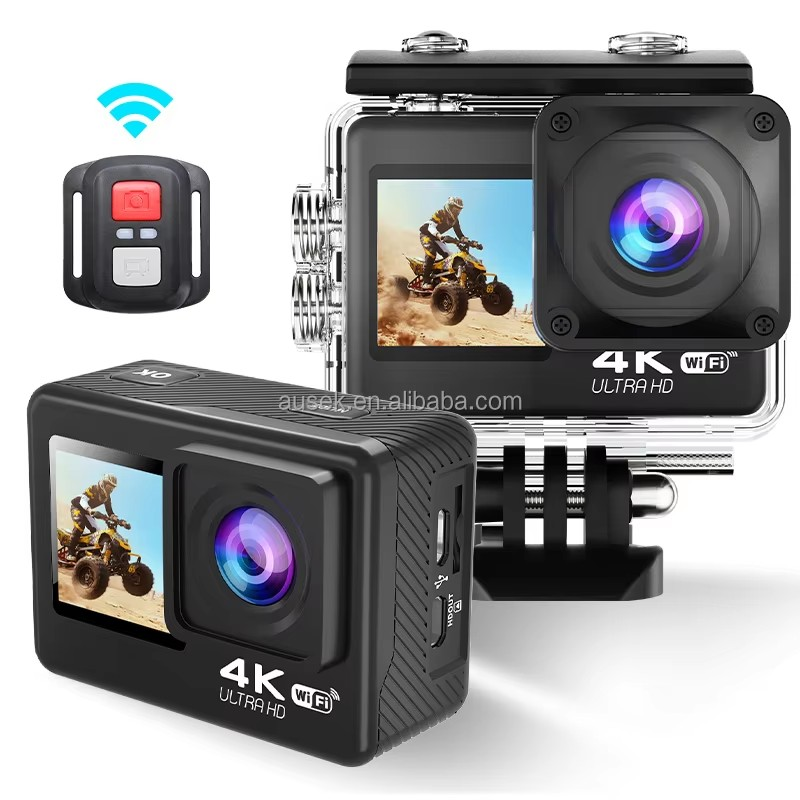 OEM 4K FHD Action Camera 2.0 Inch Screen Zoom Video Shooting 30m Waterproof Pro Sports Cam Digital Camcorder